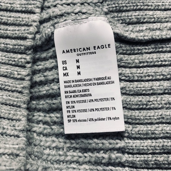 American Eagle two tone chunky knit Women’s long sleeve sweater size M - Picture 6 of 6